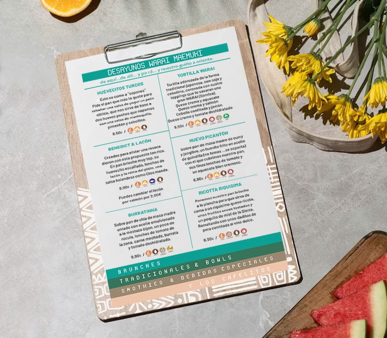 diseño de portamenus