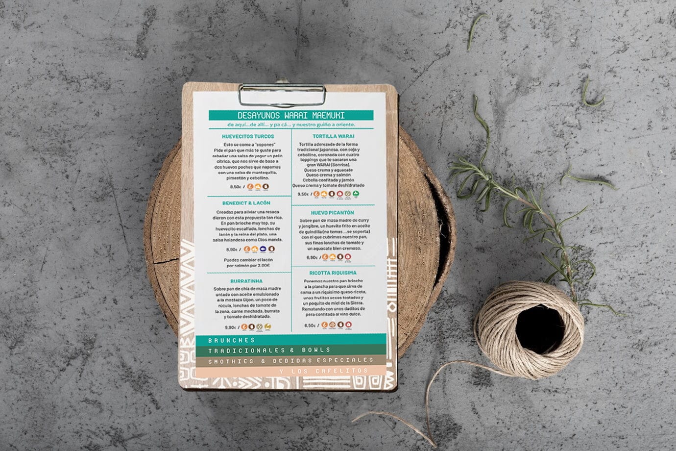 bares portamenu cartas cromatica menu